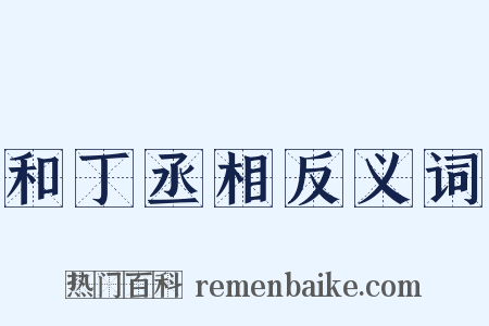 和丁丞相反义词是什么意思的图片